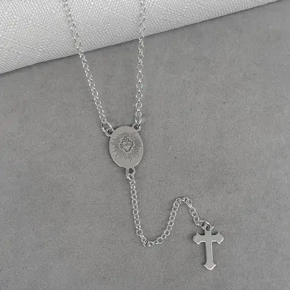 GRAVATINHA SAGRADO CORAÇÃO DE JESUS + CRUZ
